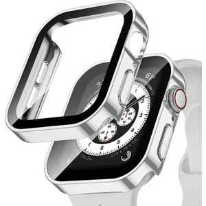 Apple Watch Seri Se-6-5-4 44MM Uyumlu Kavissiz Suya Dayanıklı Kasa Koruyucu Silver