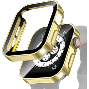 Apple Watch Seri 9-8-7 45MM Uyumlu Kavissiz Suya Dayanıklı Kasa Koruyucu Gold