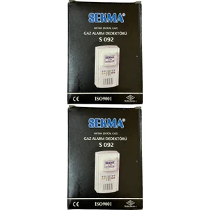 Doğal Gaz (Metan) Alarm Dedektörü S-092 (2 Adet)
