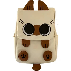Karikatür Yavru Kedi Sırt Çantası Büyük Kapasiteli Öğrenci Seyahat Sırt Çantası (Yurt Dışından)