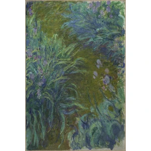 Rugs Modern Mavi Yeşil Temalı Süsen Çiçek Desenli Kreatif Modern Dekoratif Halı 3012