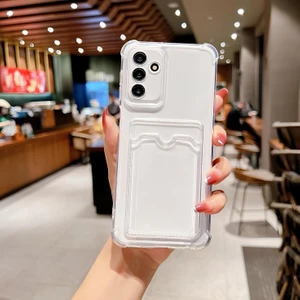 Samsung Galaxy A30 Transparent Kartlıklı Antişok Kılıf Şeffaf