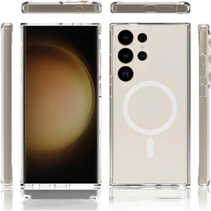 Şeffaf Mika Sararmaz Sert Magsafe Kılıf Galaxy S24 Ultra