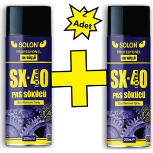 Extra Güçlü Profesyonel 2 Adet SX-40 Pas Sökücü Sprey 200 Ml.