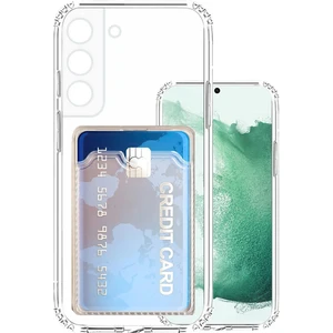 Samsung Galaxy S22 5g Kılıf Kartlıklı Silikon Kamera Korumalı Şeffaf