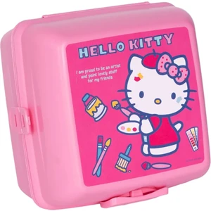 Hello Kitty 4 Bölmeli Çocuk Beslenme Kutusu Yemek Saklama Kabı Kaşık ve Çatallı