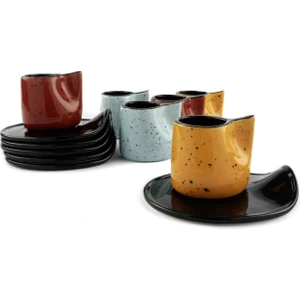 Mikasa Moor Vega 3 Renkli 6lı Kahve Fincanı Seti 90CC P353.371210