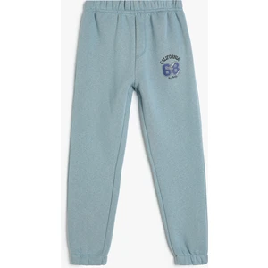 Basic Jogger Eşofman Altı Baskılı Beli Bağlamalı Cepli