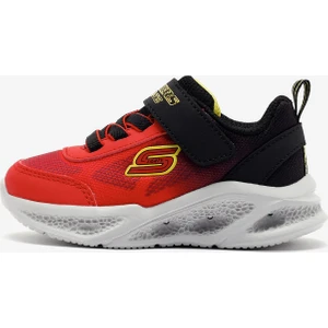 Skechers Meteor-Lights - Krendox Küçük Erkek Çocuk Kırmızı Işıklı Spor Ayakkabı 401495N Rdbk