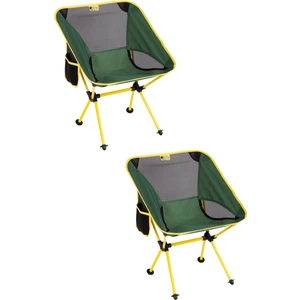 Funky Chairs 2 Adet Pratik Cepli / Çantalı Kamp Sandalyesi  Yeşil