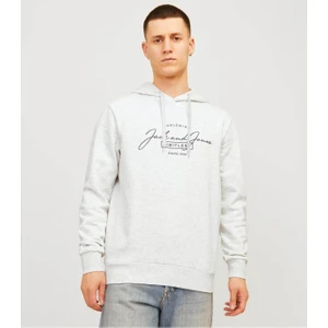Jack & Jones Erkek Sweatshirt Beyaz 12256838 Jjferrıs Sweat Hood
