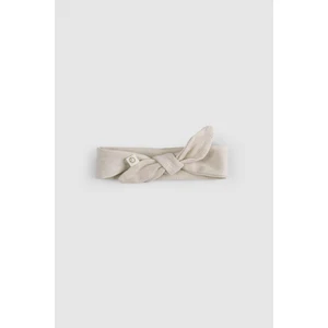 Little Gusto Organik Pamuk Pointel Bebek Bej Saç Bandı