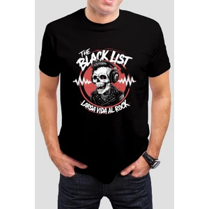 Black List Baskılı Siyah Unisex T-Shirt C974