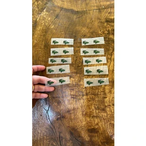 Gönülden Tasarım 20 Adet 2x1 cm Ütü Ile Yapışan Timsah Arma Tişört Yaka Baskı
