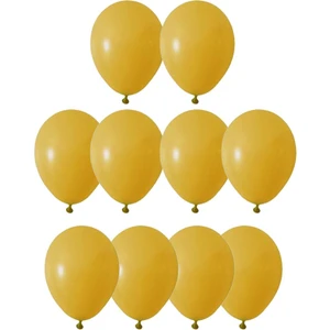 Patladı Gitti 5 Inç Hardal Mini Balon 10 Adet
