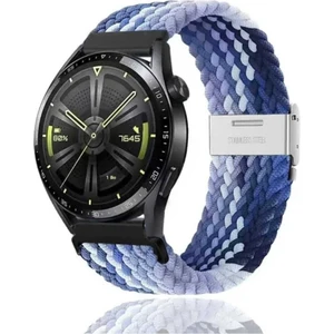 Cover Center Huawei Watch Gt3 Pro Seramik Kasa 43MM (20MM) Likralı Örgü Flexible Kayış Akıllı Saat Kordonu