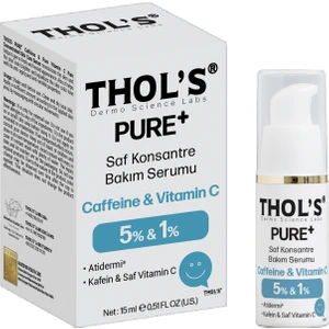 PURE+ Caffeine 5% + Vitamin C %1- 15  ml (TB62) Bakım Serumu