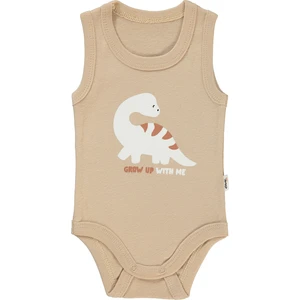 Civil Baby Erkek Bebek Çıtçıtlı Badi 1-36 Ay Sütlü Kahve