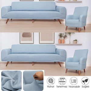 Btf Home Streç Lastikli 3 3 1 1 Koltuk Örtüsü Takımı Kanepe çekyat örtüsü koltuk kılıfı