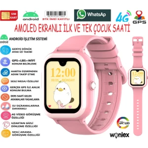 Amoled Ekranlı 4g Sim Kartlı Gps'li Çocuk Saati KT31 Pro (Whatsaap-Wifi-Imei Kayıtlı-Hızlı Akıcı )