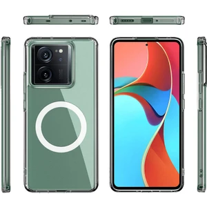 Xiaomi Mi 13T Pro Uyumlu Kılıf Sert Pc Arka Yüzey Göz Alıcı Renkli Kenar ve Kamera Çerçevesi Tasarım Mıknatıslı Magsafe Şarj Wireless Şarj Adaptasyonu Darbe Korumalı