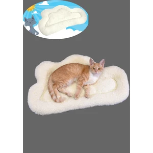 Bulut Peluş Yumuşak Beyaz Kedi Köpek Yatağı