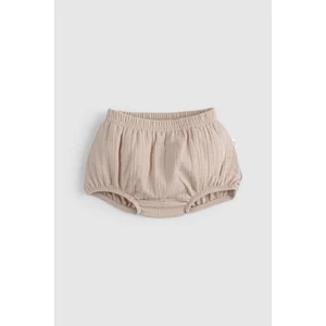 Little Gusto Organik Pamuk Müslin Bebek Bej Bloomer (Külot)