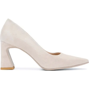 Tamer Tanca Kadın Bej  Topuklu Ayakkabı 923 1027 Bn Ayk Y24 Bej Suet