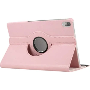 Lenovo M10 TB-X505F Uyumlu Kılıf Mikrofiber Astarlı Suni Deri 360 Derece Dönebilen Standlı Tablet Kılıfı