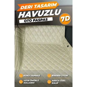 Volkswagen cc (2009-2017) Birebir Uyumlu Araca Özel Dikim 7d Havuzlu Deri Paspas