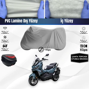 Ultra Shop Sym Adx 125 Uyumlu Motosiklet Brandası Arka Çanta Topcase Uyumlu Motor Brandası