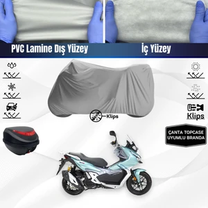 Ultra Shop Rks Freccia 150 Uyumlu Motosiklet Brandası Arka Çanta Topcase Uyumlu Motor Brandası