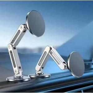 Metal Manyetik Araç Içi Telefonu Tutucu 360° Serbest Dönüş Magsafe Mıknatıslı Katlanabilir Telefon Tutucu