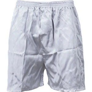 Erkek Saten Kumaş Şort Düz Renk Beli Lastikli Cepsiz Hafif Kumaş