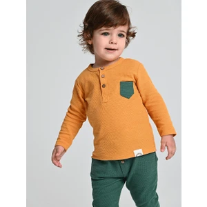 Luggi Baby Bisiklet Yaka Uzun Kollu Erkek Çocuk 2'li Takım