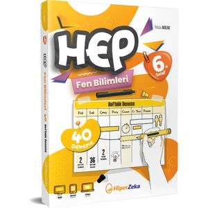 Hiper Zeka Yayınları 6. Sınıf Haftalık Hep Fen Bilimleri 40 Deneme
