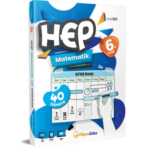 Hiper Zeka Yayınları 6. Sınıf Haftalık Hep Matematik 40 Deneme