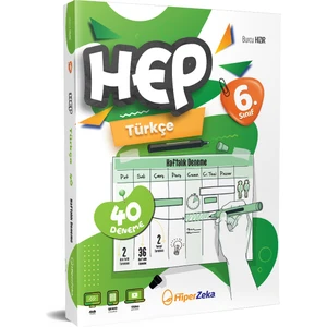 Hiper Zeka Yayınları 6. Sınıf Haftalık Hep Türkçe 40 Deneme