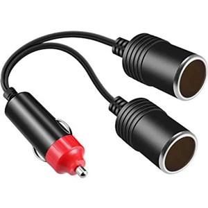 Araç Çakmak Çoklayıcı Uzatma Kablolu 2’li 2 Port Oto Çakmaklık Çoklayıcı Fişi