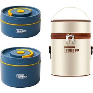 Sunshine Shopping 420ML 550ML Iki Parçalı Set Paslanmaz Çelik Öğle Yemeği Kutusu Çift Katmanlı Yuvarlak Gıda Sınıfı Kapaklı Öğle Yemeği Kutusu (Yurt Dışından)