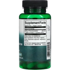 Swanson, Nac, N-Acetyl L-Cysteine, 600 Mg, 60 Veggie Capsules