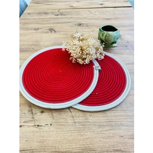 BDZ Deri Hasır Jüt Sunum Tabak Altlığı  Supla Amerikan Servis 2 Li