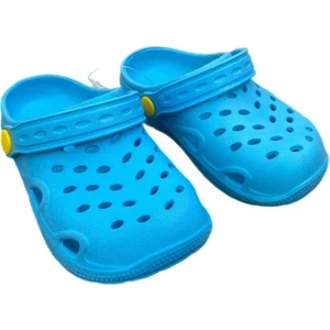 Alp Kids Düz Renk Bebek Çocuk Kaydırmaz Yumuşak Taban Terlik Mavi