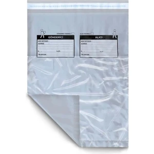 Cepli Gri Kargo Poşeti 45 x 55 + 5 cm Boyutlarında 50 Adet Gri Kargo Poşeti