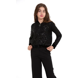 Pul Desenli Kız Çocuk Hırka