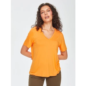 Faik Sönmez V Yaka Kısa Kollu T-Shirt 69015
