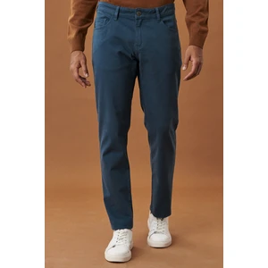 Altınyıldız Classics Erkek Petrol Slim Fit Dar Kesim Pamuklu Esnek Chino Pantolon