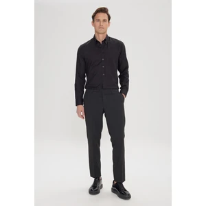 Altınyıldız Classics Erkek Siyah Regular Fit Rahat Kesim Yan Cep Klasik Pantolon