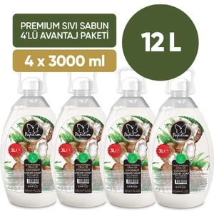 Hindistan Ceviz Kokulu Sıvı Sabun 3000 Ml X4 Ekonomik Paket