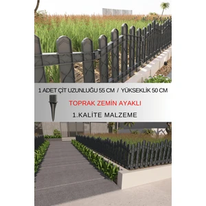 Dekoratif Plastik Bahçe ve Peyzaj Çiti 1 ADET ÇİT (Y: 50 CM / G: 55 CM) TOPRAK AYAKLI